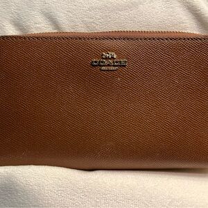 Coach pebble leather wallet